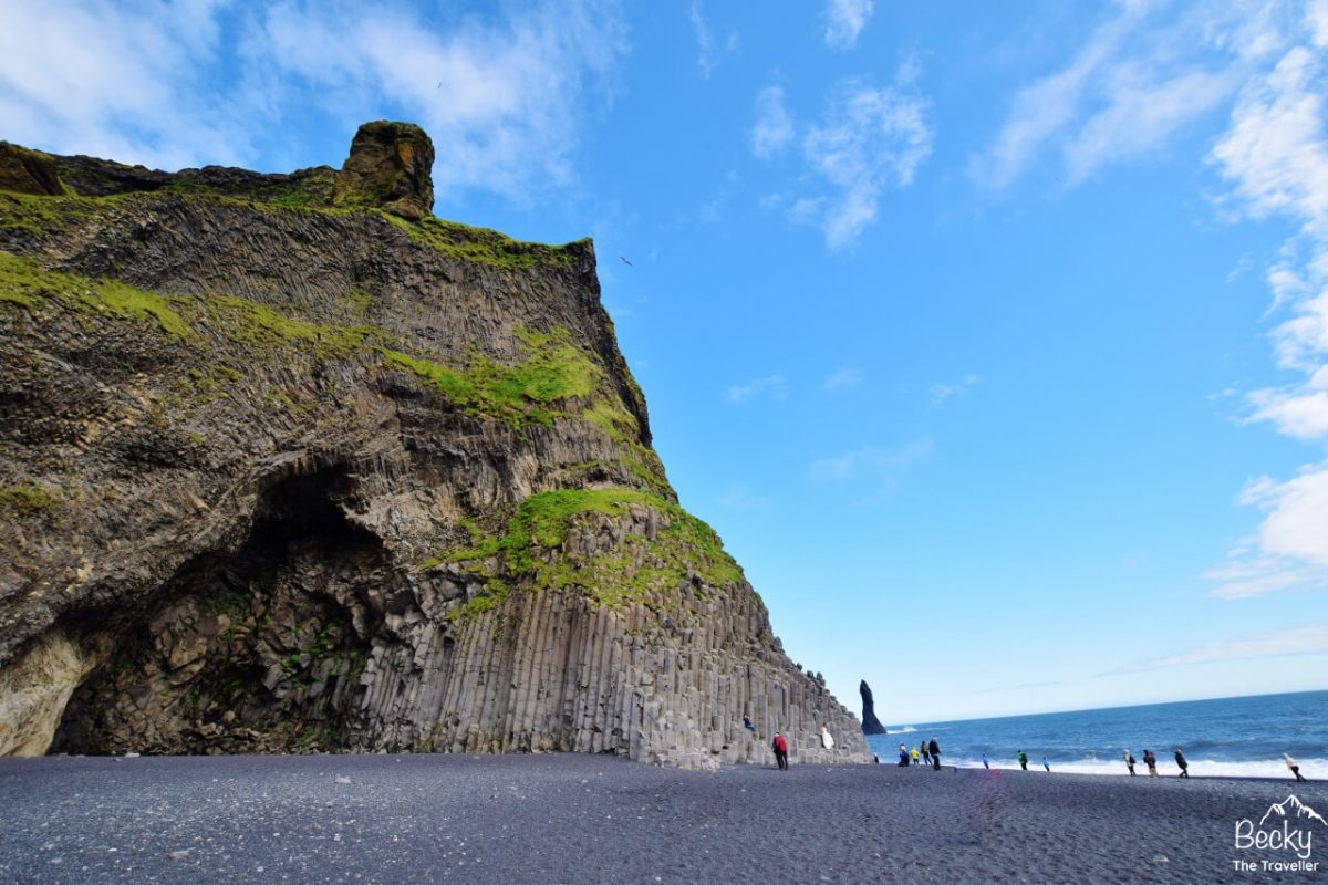 Reynisfjara Beach or Black Beach in Vik Iceland