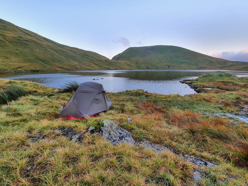 MSR Hubba next to tarn